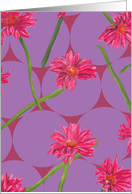 Gerberas and Circles card