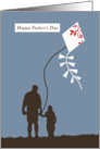 Father’s day Kite Child and Dad silhouette card