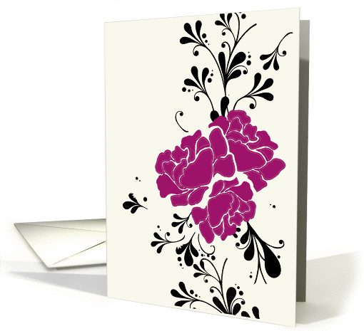 Chrysanthemums Blank card (209106)