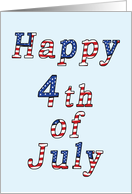 Happy 4th of July card