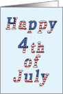 Happy 4th of July card