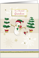 Snowman, Grandson card