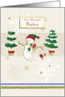 Snowman, Nephew card