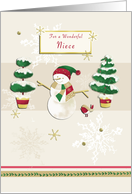 Snowman, Niece card