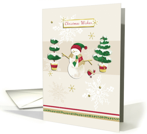 Snowman, Christmas Wishes card (258801)