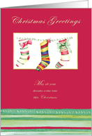 Christmas Stockings card