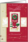 Christmas Door Neighbor card