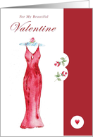 Valentines Day Dress card