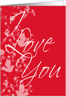Valentines Day I love you card
