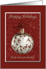 Happy Holidays From our new home. Red Berries and Stars card