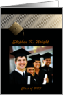 2024 Graduation Announcement, Gold Cap on Design Photo Card