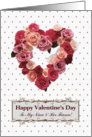 Happy Valentine’s Day to My Niece & Her Fiance, Rose Heart card