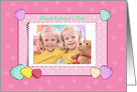 Candy Heart with Flowers Photo Card, Valentine’s Day card