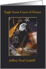 Eagle Scout Court of Honor, Custom Text, Eagle with Tassel, 2 card