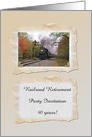 Railroad Retirement Party Invitations 40 years, Train card