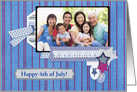 4th of July Photo Card, Stars on Stripes card