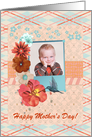 Mother’s Day Photo Card, Flowers and Hummingbird card
