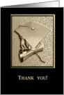 Graduation Thank you Card, Gold and Black card