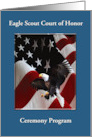 Eagle Landing Court of Honor Ceremony Program, Custom Text card