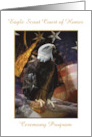 Eagle, Tassel, & Flag Court of Honor Ceremony Program, Custom Text card