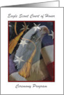 Eagle, Tassel, & Flag Court of Honor Ceremony Program, Custom Text card