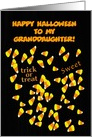 Granddaughter, Candy Corn, Trick or Treat, Sweet, Halloween card