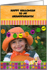 Grandparents, Bats, Cats, Jack O’ Lanterns Photo Card, Halloween card