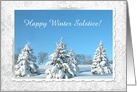 Winter Solstice, Custom Text, Winter Trees card