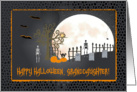 Spooky Graveyard, Happy Halloween to Granddaughter card