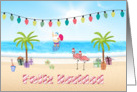 Spanish Christmas Tropical, Feliz Navidad card