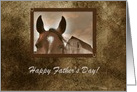 Face to Face!, Father’s Day, Horse, Custom Text card