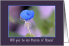 Will you be my Matron of Honor?, Blue Iris card