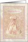 Pink Dress with Rose Flowers, Will you be my Flower Girl? card