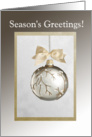 White Berry Ornament, Seasons Greetings card
