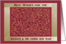 Best Wishes, New Year card