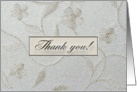 Thank you to Hairstylist, Tan Flower Design card