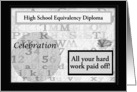 High School Equivalency Diploma Celebration, Abstract Design card