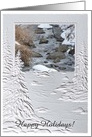 Winter Stream, Happy Holidays, Custom Text card