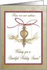 Gold Glass Ornament! New Address card