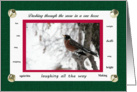 Robin Dashing through the Snow, Cousin card