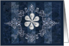 Elegant Snowflake Ornament, to Daughter & Son in law card