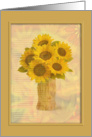 Flower Girl, Vase of Sunflowers card