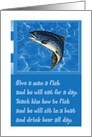 His Birthday, Fish Humor card