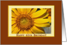 Sunflower, Happy 65th Birthday card