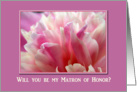 Peony, Will you be my Matron of Honor, Best Friend card