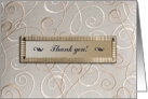 Thank you Honorary Bridesmaid, Tan Curl Design card