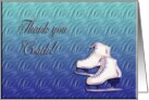 Thank you to Ice Skating Coach, Figure Skating card