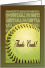 Thanks Coach!, Softball card