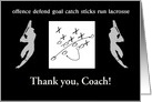 Thank you to Lacosse Coach, Female Players, Custom Text card