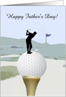 Golf Dad, Happy Father’s Day, Custom Text card